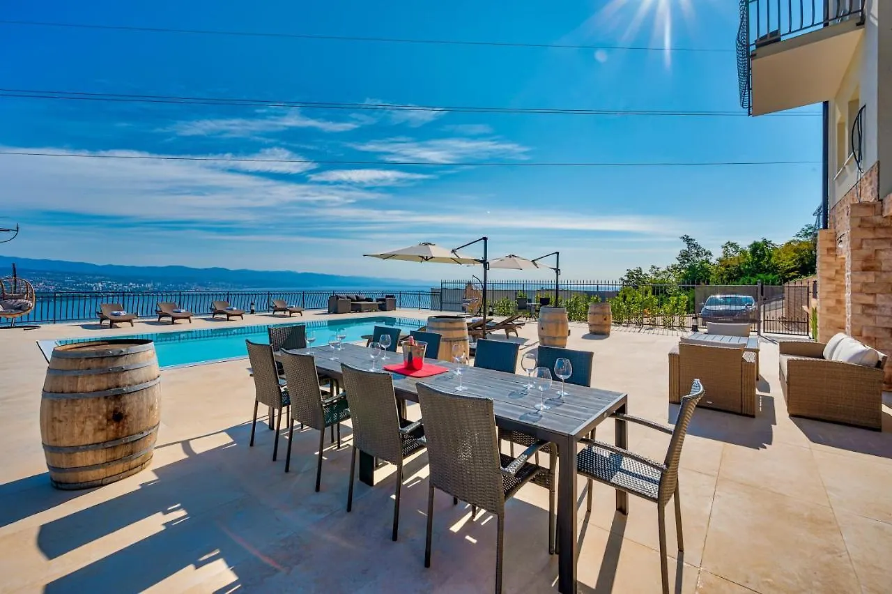 Villa Esarjo With Heated Pool And Sea View Veprinac Croatia